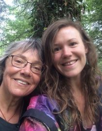 Deborah and grown up daughter in the woods