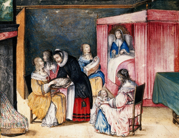 Medieval birth scene