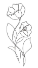 Small drawing of a flower