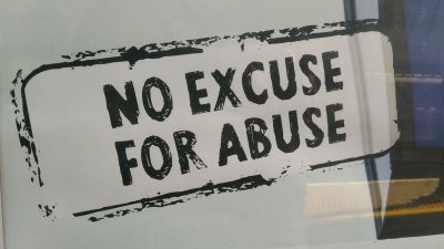 No Excuse for Abuse slogan image