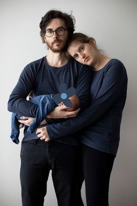 Jocelyn Allen, partner and baby portrait