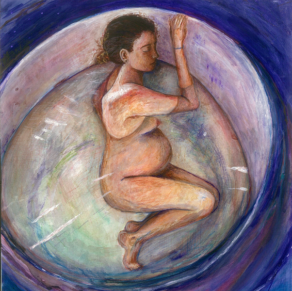 A birth painting by Sophie Jenna